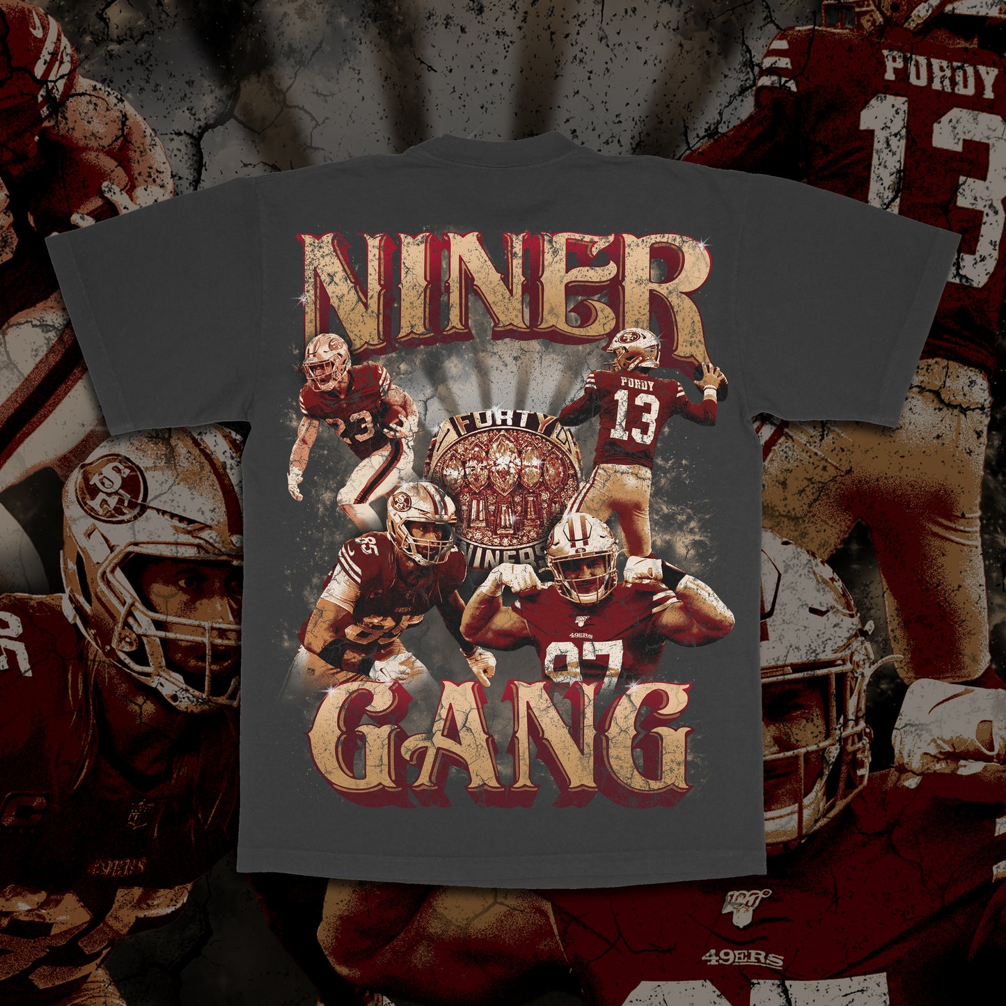 San Francisco 49ers Niners Gang Tee - Vintage Black